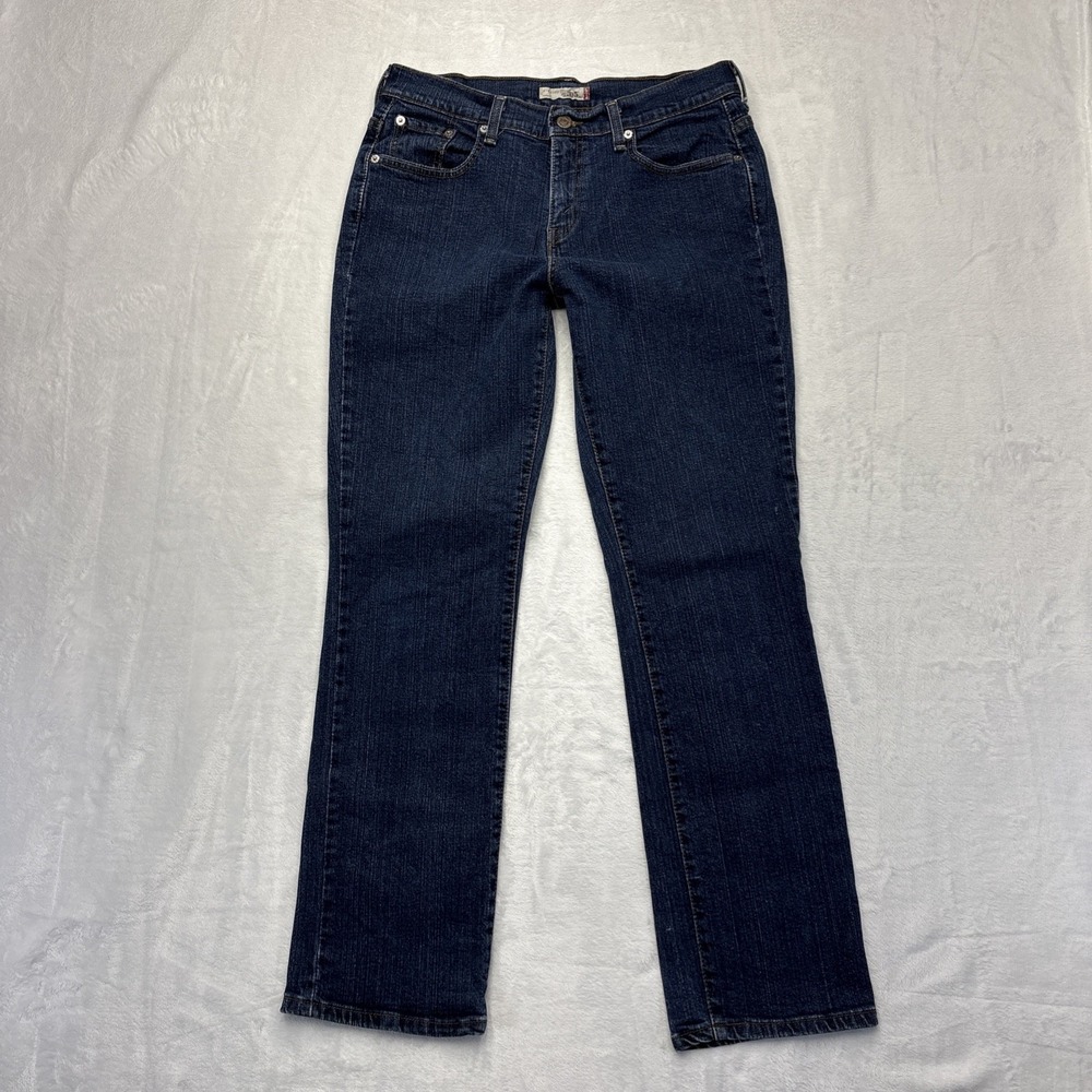 Levis 505 Straight Leg Jeans Womens Size 8S Dark Wash Mid Rise Y2K 2000s